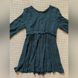 POPLIN OVERALL DRESS GREEN EMBROIDERY EMBEDDED JUMPSUIT | ZARA